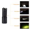 Mini Portable USB Rechargeable LED Flashlight Lamp Keychain Pocket Torch Light (Black)