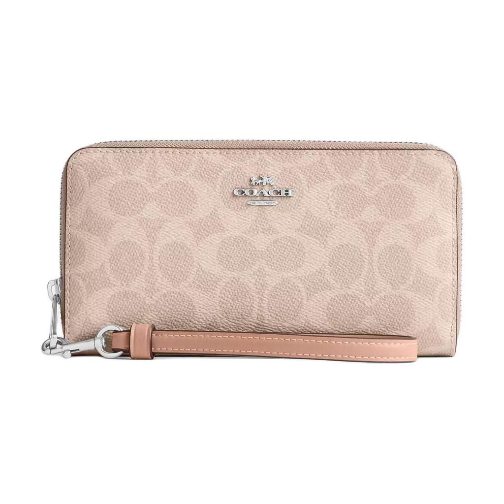 New COACH Coated Canvas Wallet Small Size Women's Sand CW778-SVPWH