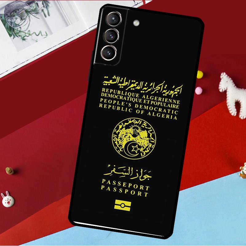 Algerian Passport Funda For Samsung Galaxy S26 S25 S24 S21 S22 S20 Ultra S9 S10 Plus S23 FE S25 FE Phone Case