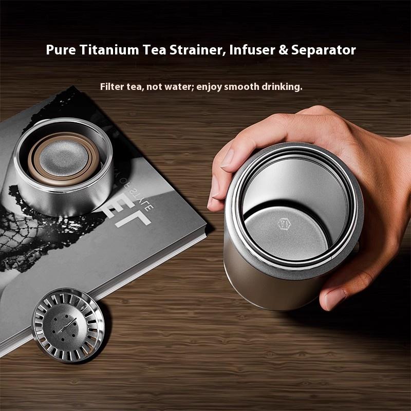 Čistě titanový izolovaný hrnek pro zdraví Antibakteriální hrnek na vodu Velká kapacita Přenosný hrnek na čaj Domácí kancelářský izolovaný hrnek