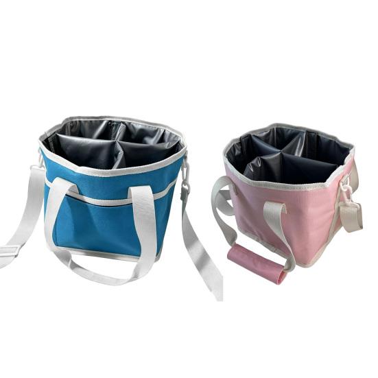 Insulated Drink Carrier Bag, 4 Compartment Tumbler Carrier Caddy, Family Size Drink Bag with Adjustable Shoulder Strap, Drink Caddy Tote for Coffee
