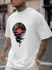 Men’s Vinyl Record Graphic T Shirt Retro Music Lover DJ Vintage Tee