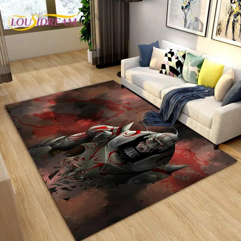 Anime Fullmetal Alchemist Area Rug Large,Carpet Rug for Living Room Bedroom Sofa Doormat Decoration,kids Play Non-slip Floor Mat