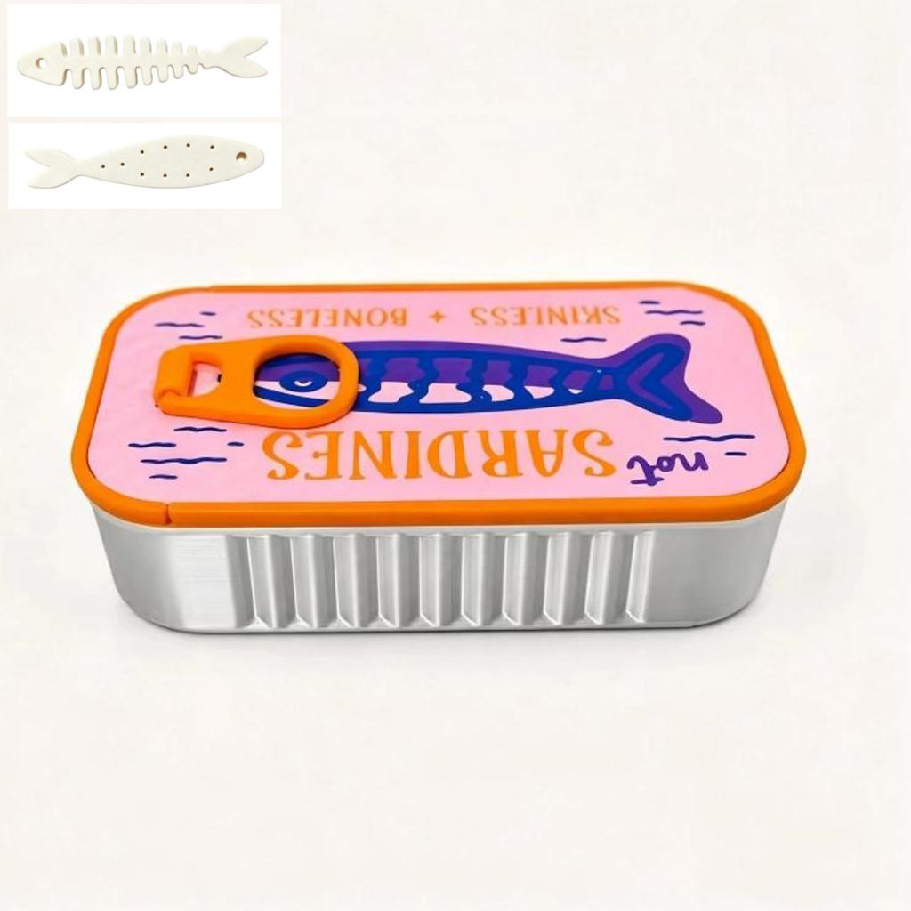 Sardine Tin Jewelry Box 3D Printed Necklace Earring Storage Box Easy Open Lids For Crafts & Packaging Storage