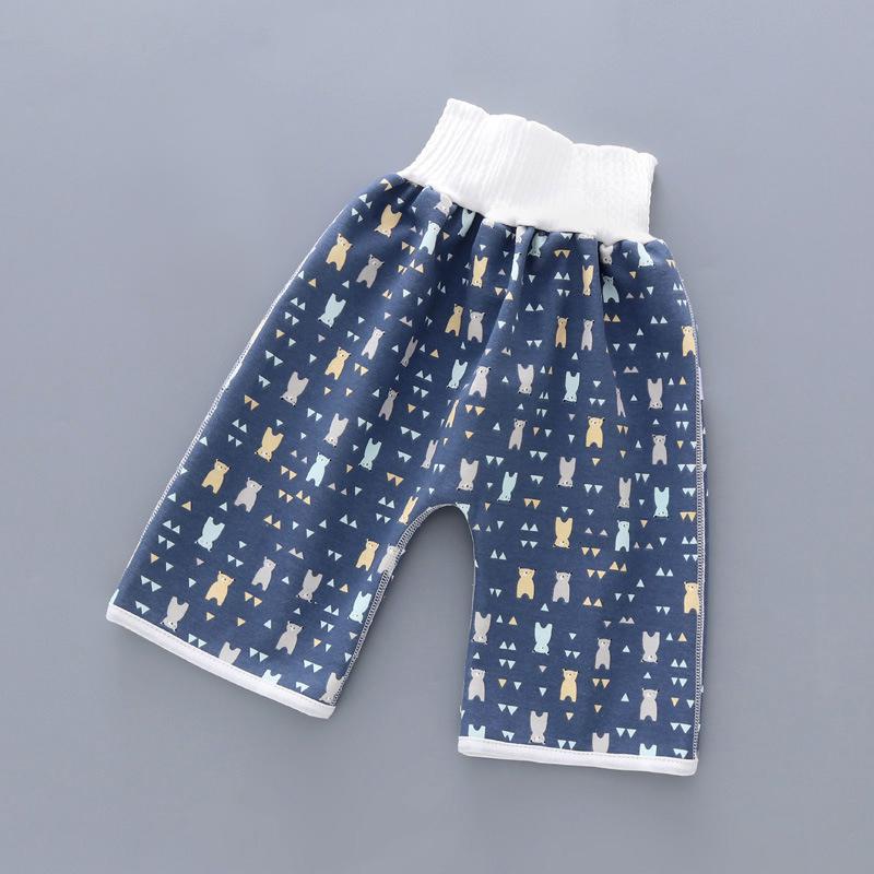Baby Diaper Pants Training Pants Washable and Reusable Cotton High Waisted Diaper Pants