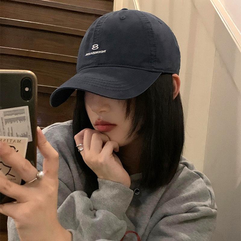 For For Men And Women Solid Color Color Letter Print Embroidery Peaked Hat Alll-Match Wild Cotton Couple Sun Visors Hats Casual Baseball Cap