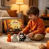 Halloween Party Table Decorations 3D Printed Figures with Gift Box, Small Flexible Fidget Toys Set, Pumpkin Bucket Stuffers Cute Grim Reaper,