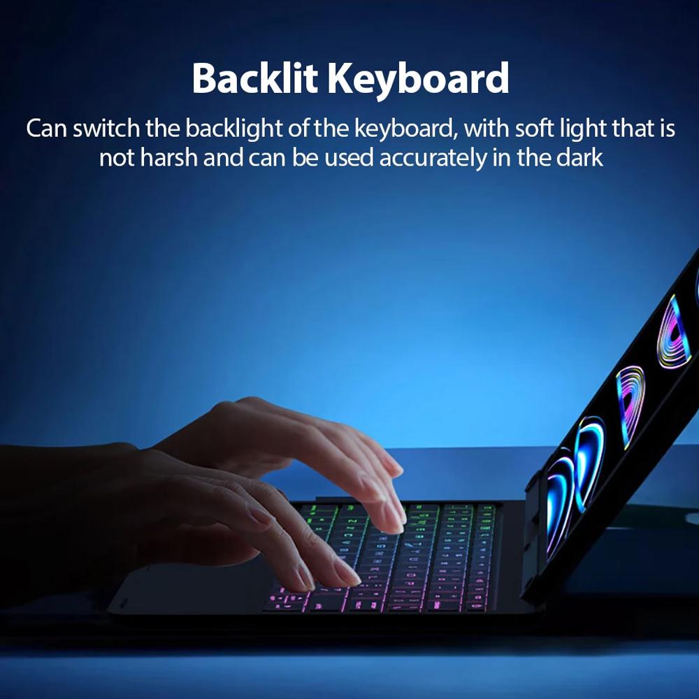 Magic Keyboard Case For iPad Air 11 13 M2 ,For iPad Pro 11 12.9 Air 4 5 10.9 iPad 10.2 7/8/9th 10th Gen Funda Cover Keyboard
