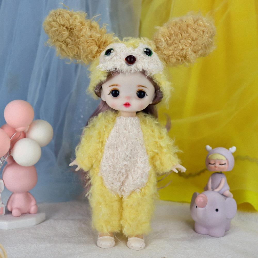 Movable Joints Cute BJD Doll Lifelike Movable Joints Mini Girl Doll Mini Girl Doll  Baby Dolls