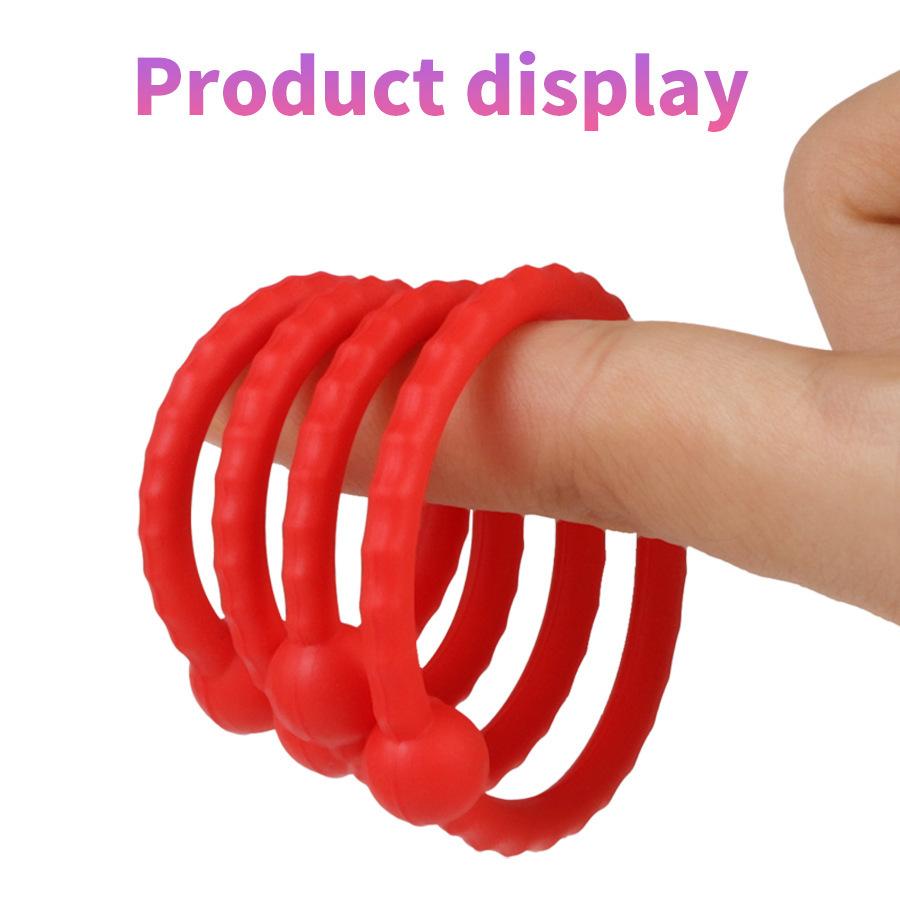 BDSM Ejakulation Verzögerung Einschränkung Dick Penis Cockring,Silikon Cockring Männer Stretching,Abnehmbarer Hodensack Ball Stretcher Sextoy