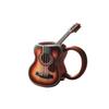 New Creative Musical Instrument Coffee Cup Guitar Pattern Mug Summer And Winter Drink Cup Music Lovers Holiday Gift