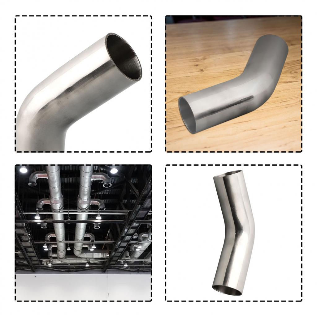 Silver Stainless Steel Elbow with 45 Degree Bending for Automotive Use