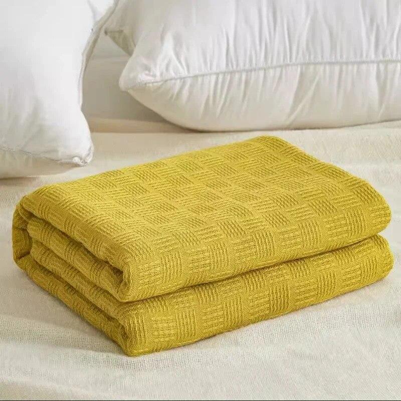 

Вязаное марлевое одеяло из чистого хлопка, антистатическое, удобное, приятное для кожи постельное белье, дышащее, гигроскопичное одеяло для отдыха на диване 180x200cm 1PCS