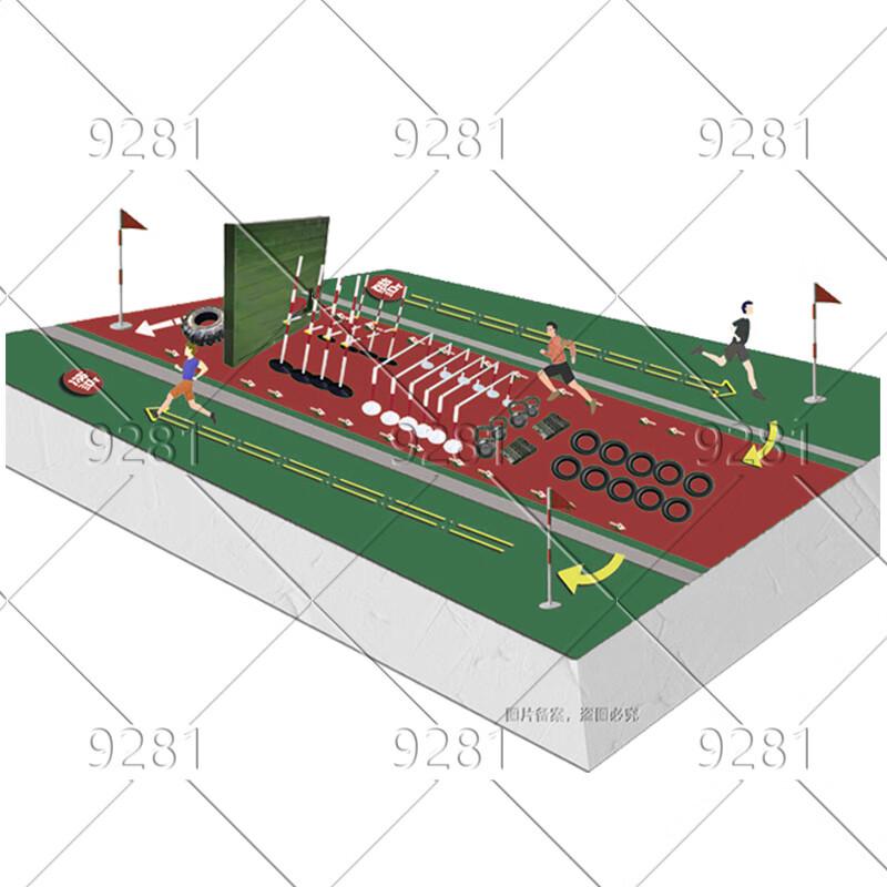 9281 New Outline 400m Combined Obstacle Training Equipment