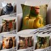 B-Brainrot Cushion Cover Linen Pillow Case Soft Breathable Protective Couch Room Decoration