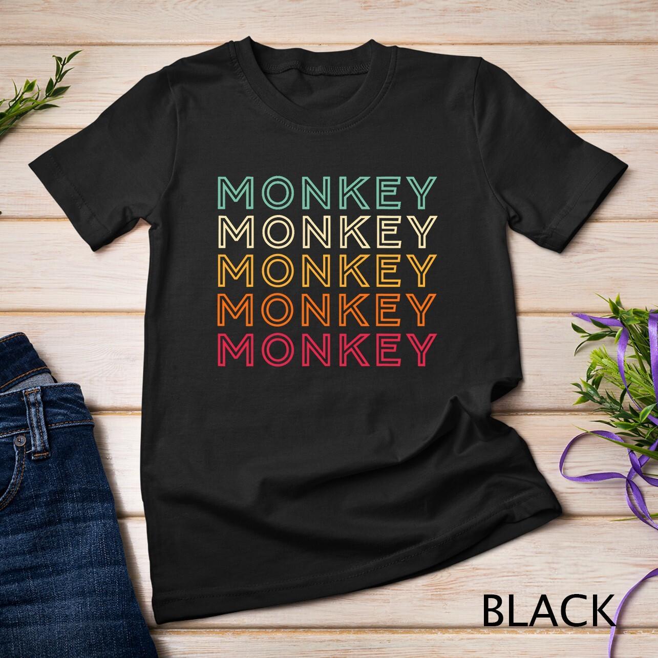 Funny Monkey Ape Gorilla Retro Monkey T-Shirt Mens Womens Tees Top Unisex T-Shirt Mens Womens Tees Top S