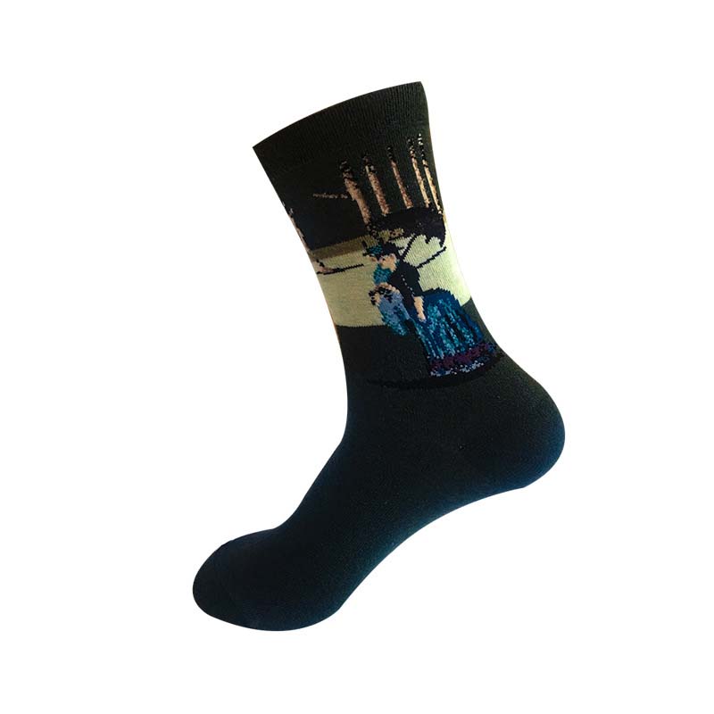 Cotton Socks Men Starry Night Winter Retro Women Personality Art Van Gogh Socks Oil Painting Socks Funny Happy Socks Male Socken