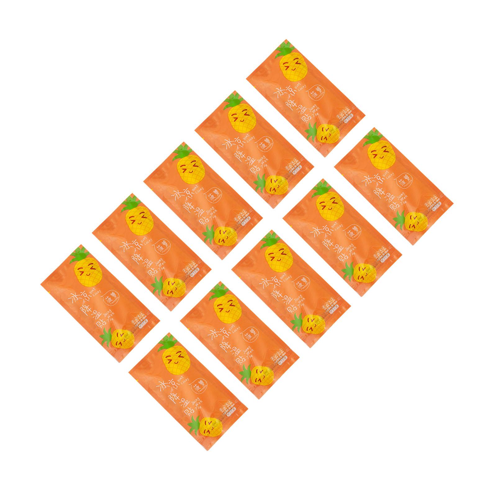 

20 Sheets Cooling Patches Rapid Cooling Portable Cooling Soft Gel Sheets for Fever Summer Travel Pineapple flavor