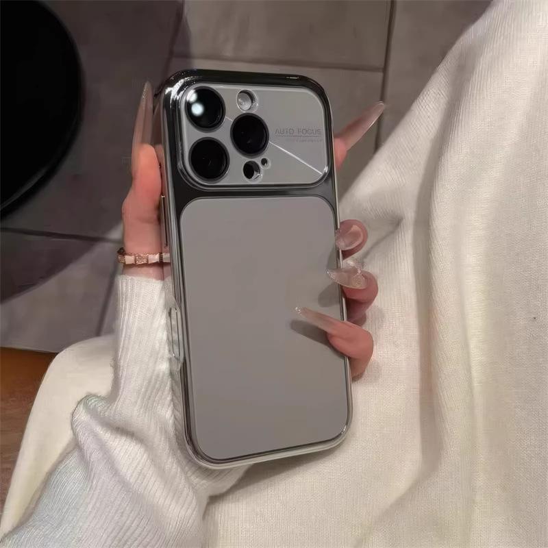 

iPhone 14-17 Pro Electroplated Aurora Phone Case (Compatible with Large Windows) 16 серый