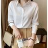 Spring Autumn Anti Wrinkle Long Sleeved Blouses Formal Thin Women's Clothing Base Lining Korean Button Simplicity Trend Shirts