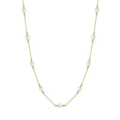 Schmuck S925 Sterling Silber Halskette Natürliche Süßwasser Perle