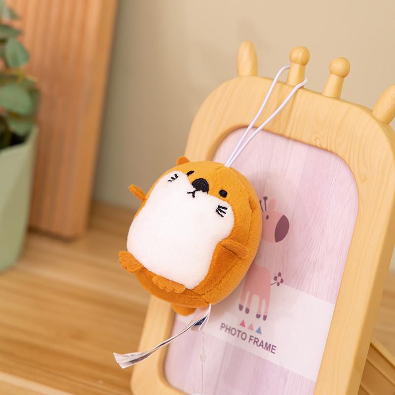 

Round Ball Cute Little Sea Sloth Hanging Plush Toy Fox Bag Decoration Key Chain Orange 6cm