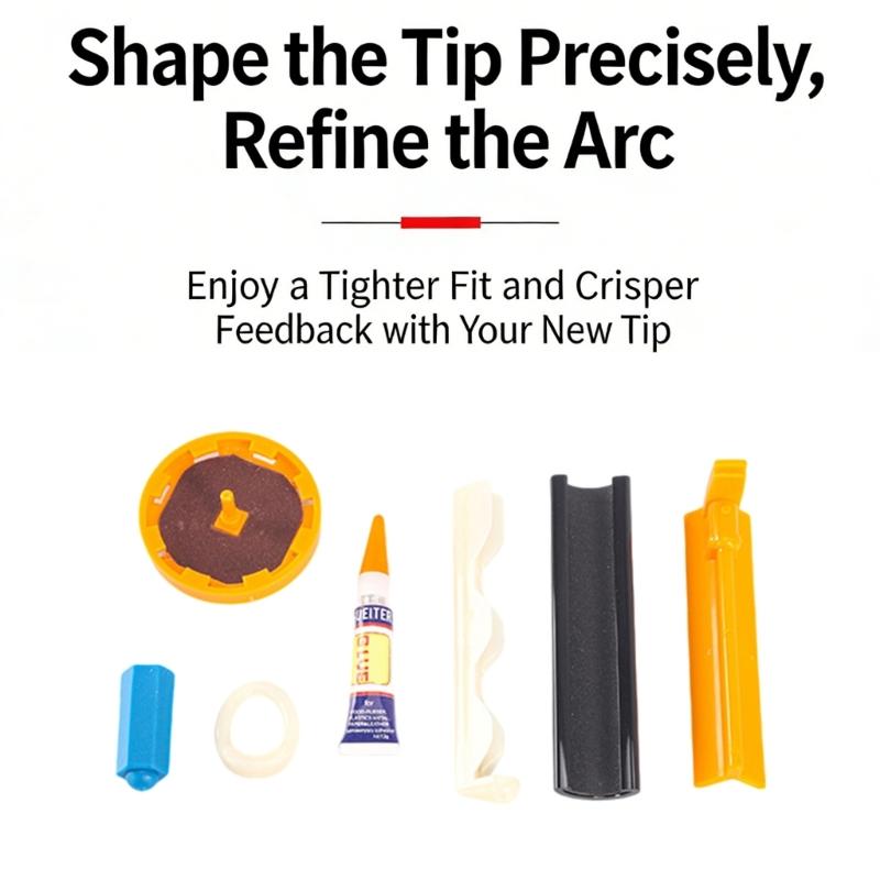 Billiard Pool Cue Repair Set Plastic Pool Repair and Replacement Clamp Tool Billiard Cue Tips Burnisher Maintenance Tool