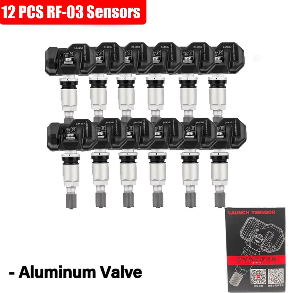 2026 Launch RF03 TPMS Sensor 315/433MHz Universal Programmable Tire Pressure Sensor Compatible with 98% Car for Toyota Ford BMW