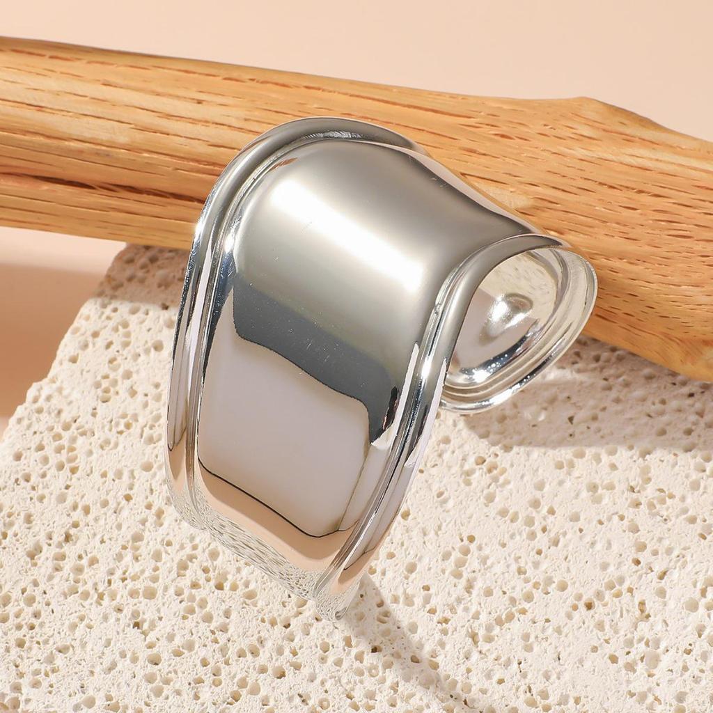 European-American Style Open Armlet: Trendy, Unique, and Elegant Cold-Style Bracelet.