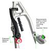V-Brake Post Verlängerungs Halterungen Universeller V-Brake Verlängerungsblock Bremsverlängerungs Sitze Set für Fahrrad Radgrößen Upgrades