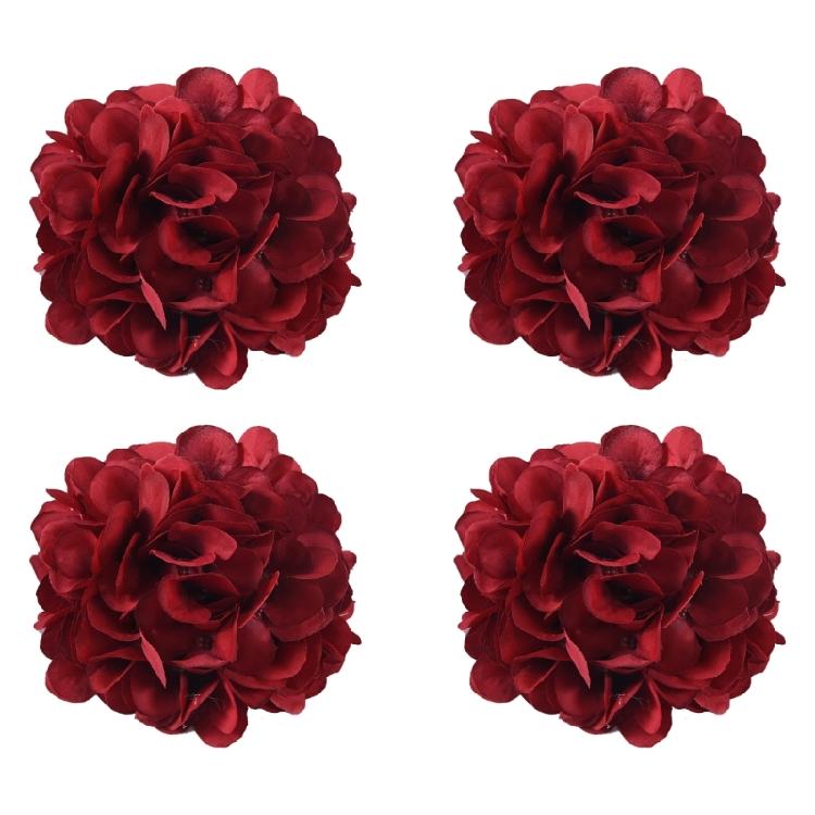 4Pcs Curtain Flower Tiebacks Rope Romance Elegant Artificial Florals Drapery Holdback Ties Straps for Home Decoration