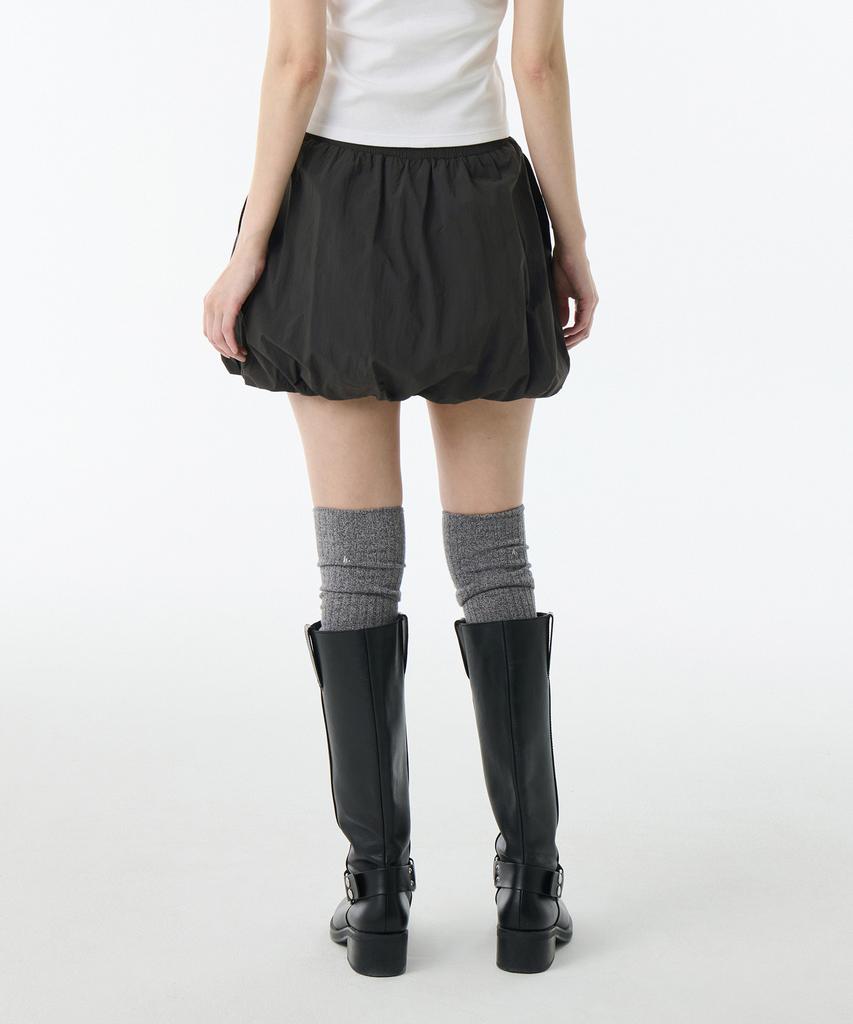 Musinsa Standard Woman Women'S Balloon Banding Mini Skirt [Gunmetal]