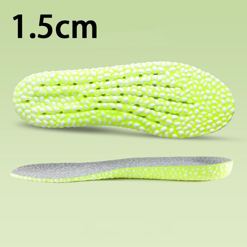 New Breathable Sports Insoles Height-increasing Insole Men Women Shock-absorbing Soles Soft and Comfortable Shoe Pads