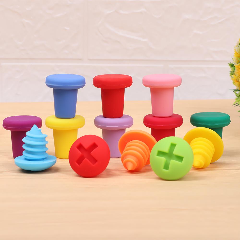 13 Styles Bottle Stopper Bottle Caps Wine Stopper Family Bar Preservation Tools Silicone Creative Design Safe And Healthy