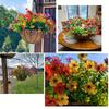 12 Bundles,Uv-Resistant Artificial Daisy Flowers - Mixed Colors, Faux Silk Boxwood For Outdoor Decor