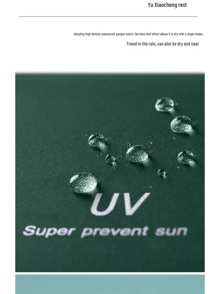 Guarda-chuva dobrável compacto anti-UV - Leve, portátil, proteção unissex contra sol e chuva