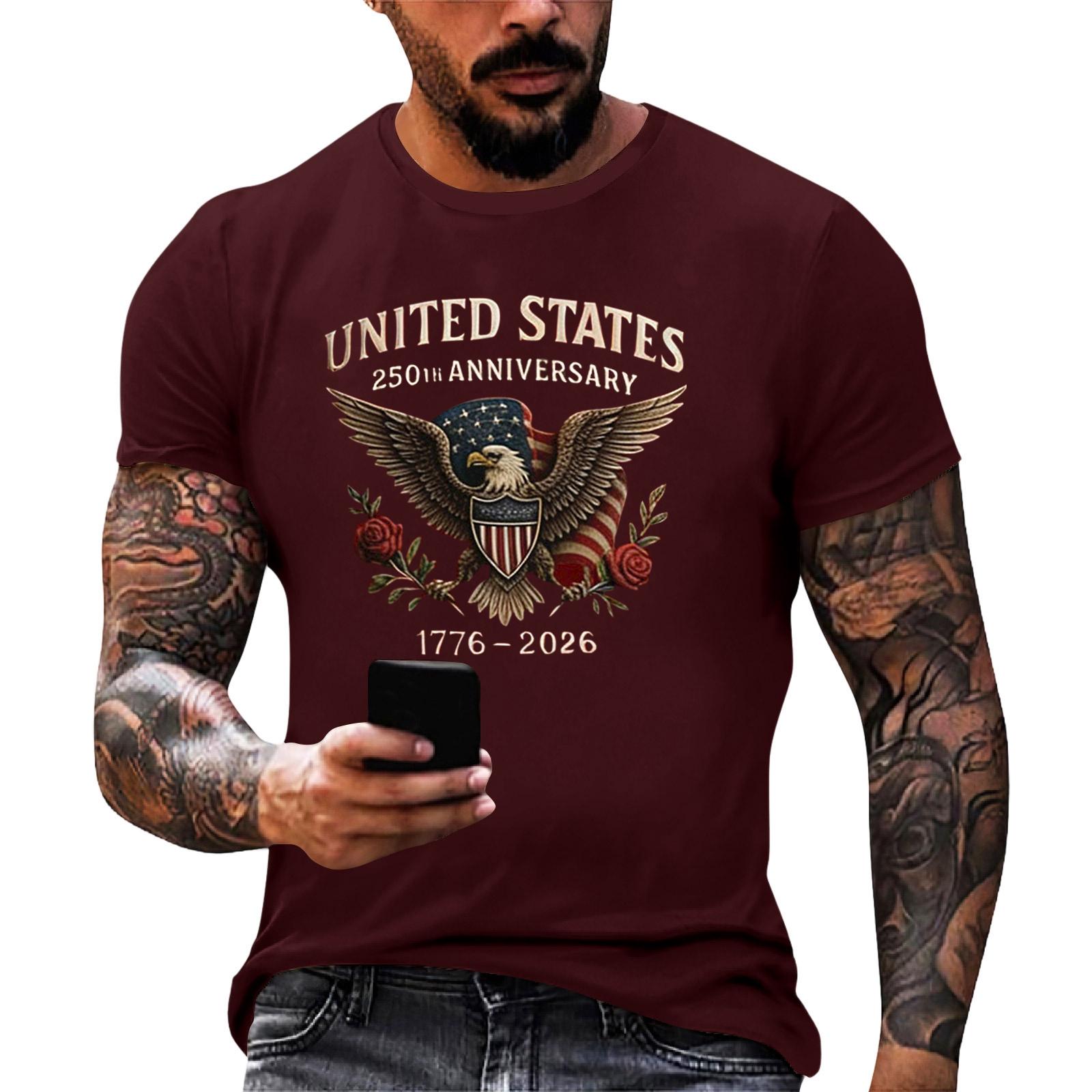 

Men s Loose Fit Sleeveless Tank Top United States 250th Anniversary Graphic Tee 1776 to 2026 Casual Summer Shirt XXL