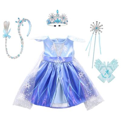 Baby Mädchen Elsa Cosplay Kleid Geburtstagsparty Kostüm Accessoires Größe Monate [Dressy Daisy] 18-24