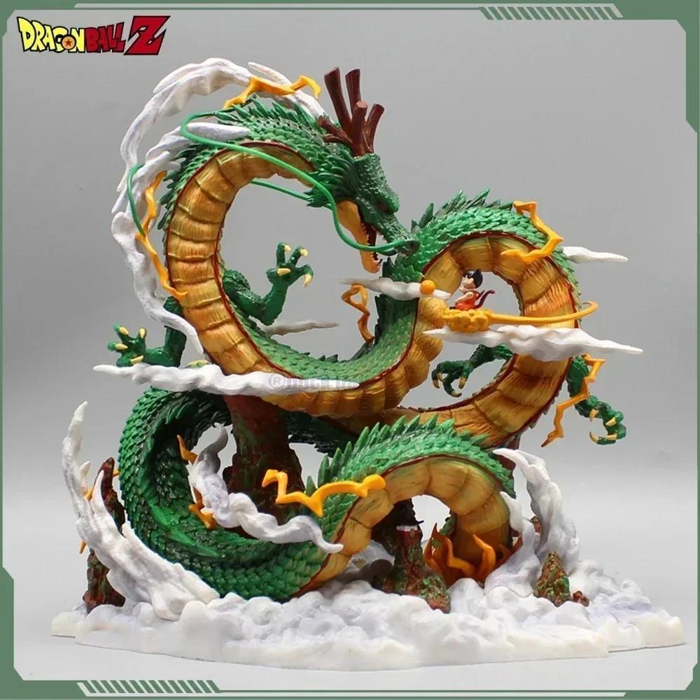 24cm Dragon Ball Anime Figure Shenron Figure Goku And Shenron Figurine Model Pvc Statue Doll Collection Room Toy Gifts