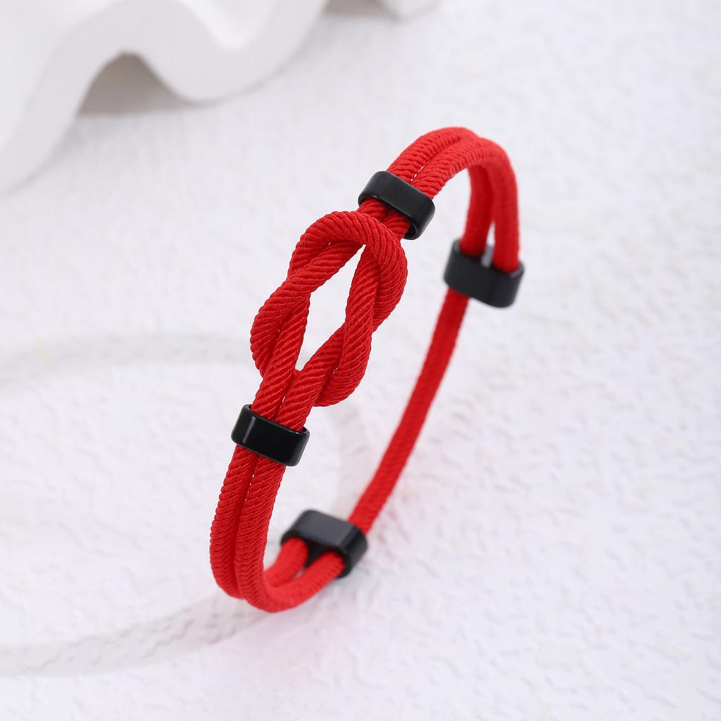 Handmade Milan Rope Adjustable Men Bracelet with Knot Design