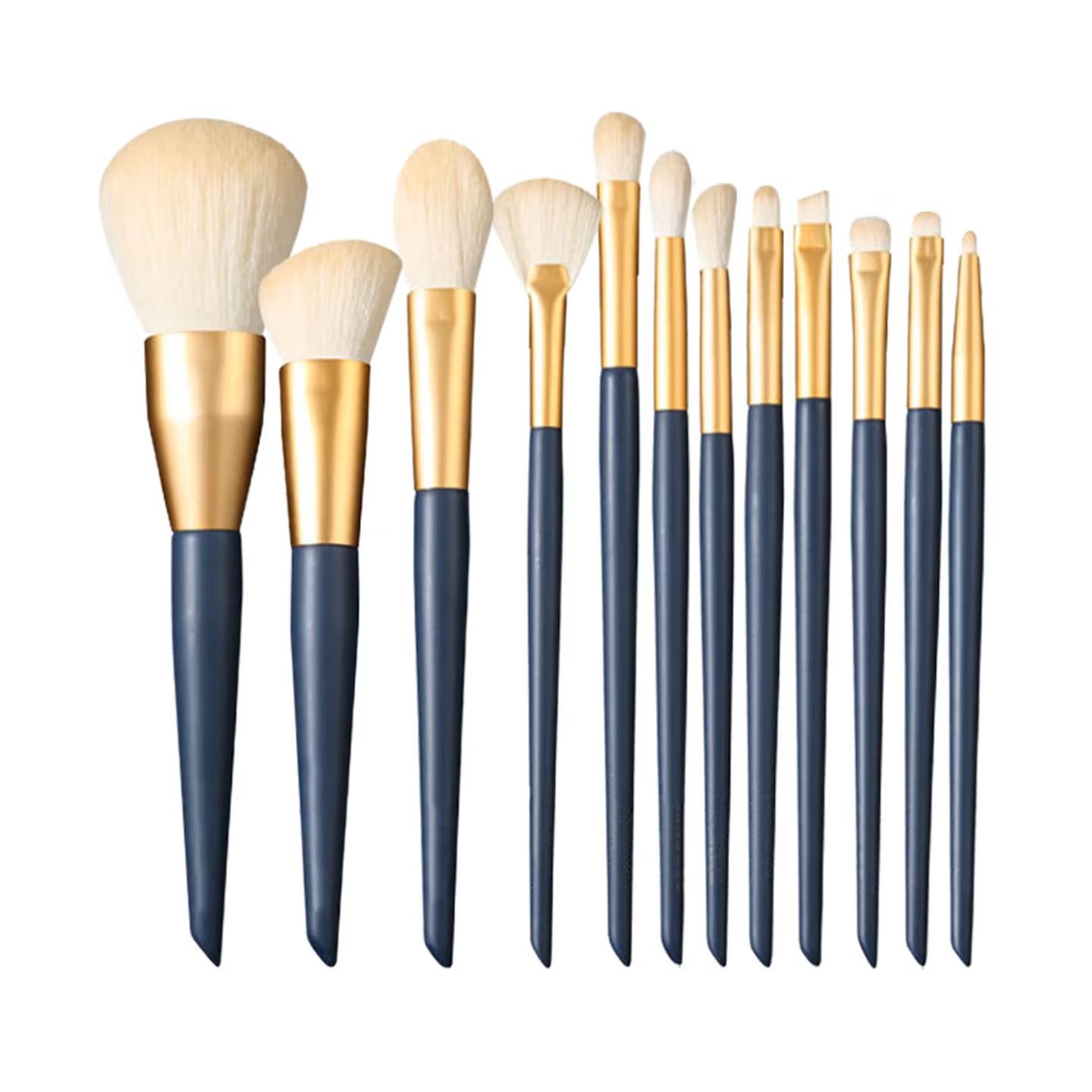 AMORTALS Ensemble de 12 pinceaux de maquillage (Pinceau à Ombre à Paupières, Pinceau à Poudre, Pinceau à Blush) Outils de Beauté Portables
