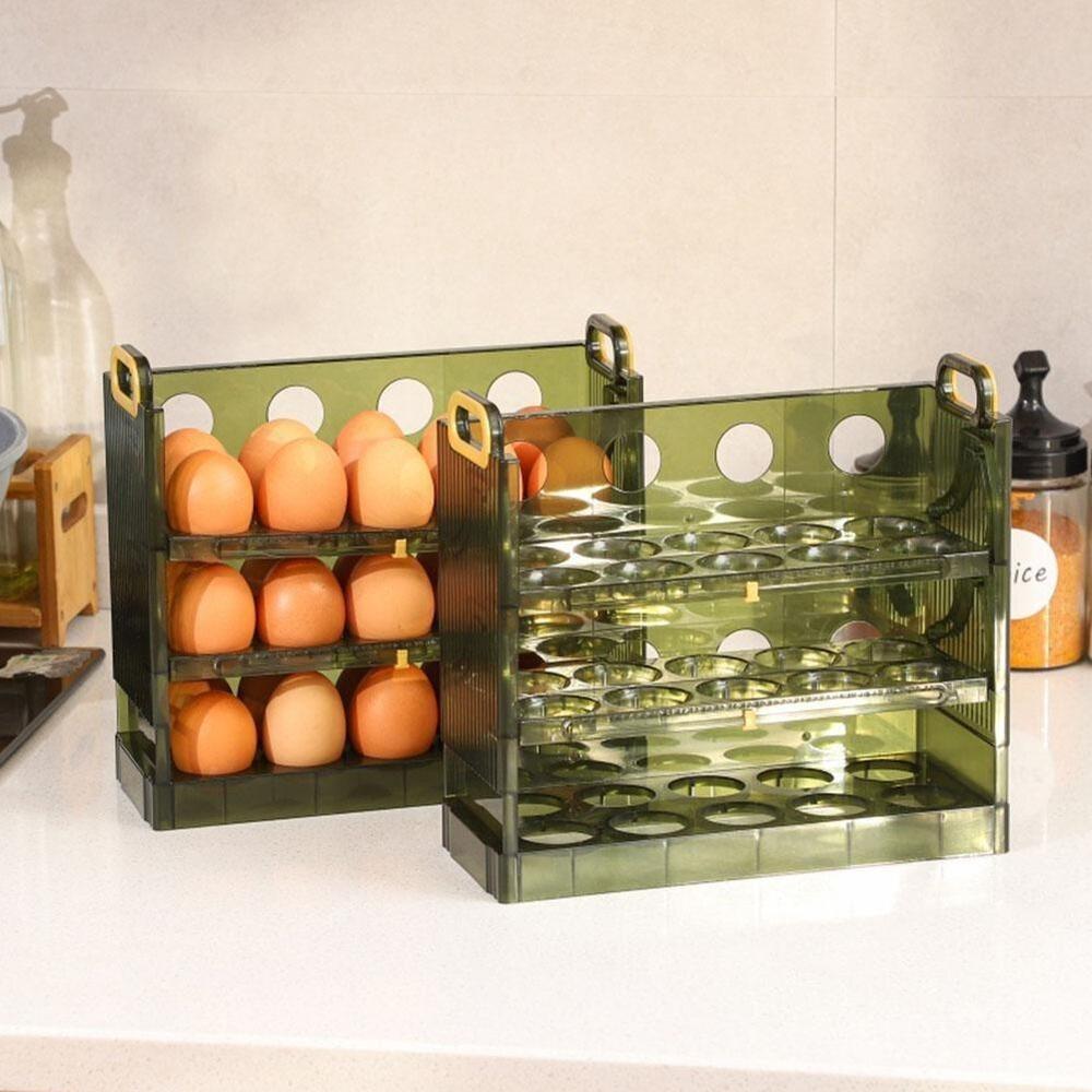 30/20 Grid Egg Tray Flippable Egg Dispenser New Refrigerator Egg Storage Box  Kitchen Storage
