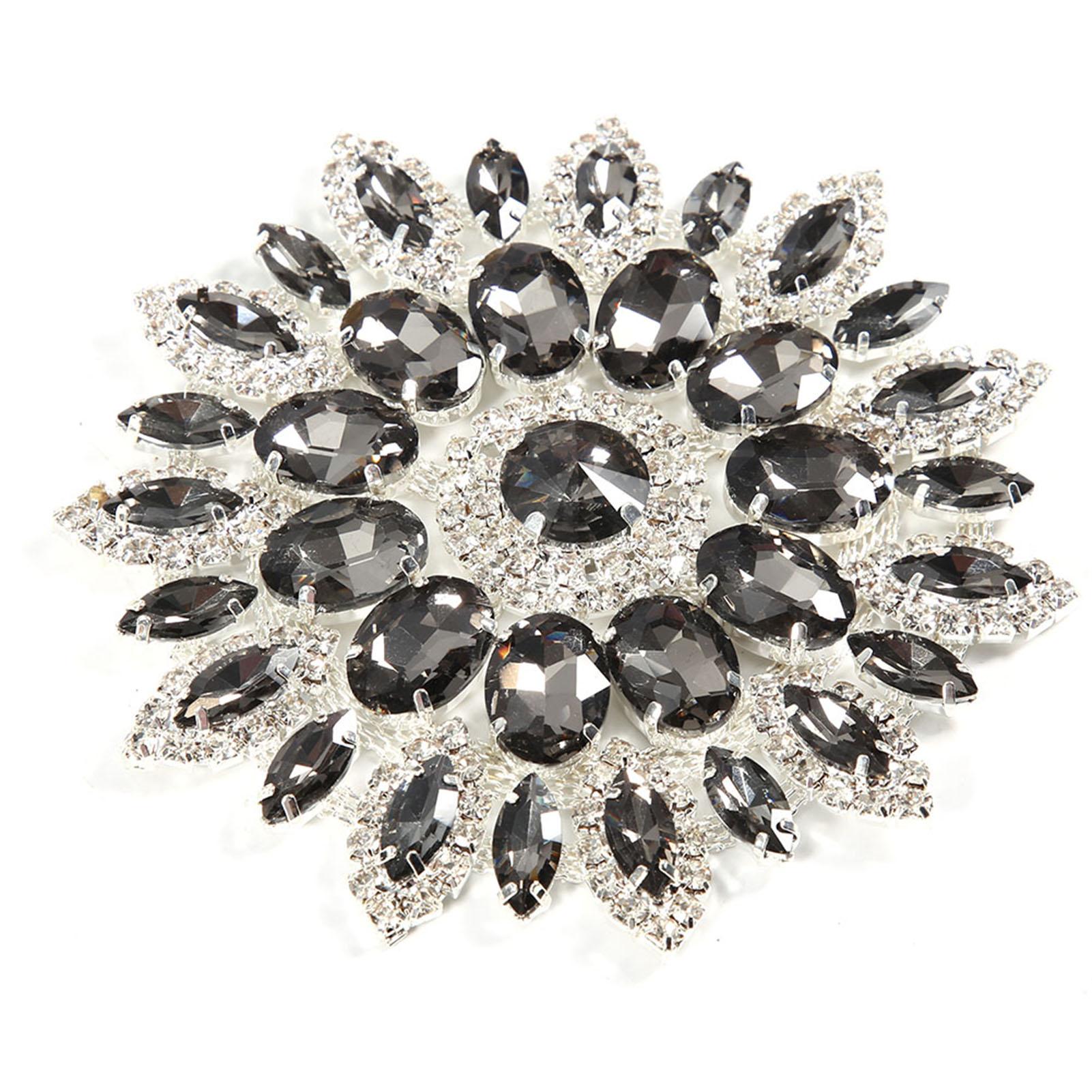 

Хрустальное стекло стразы украшение DIY аксессуары для одежды(Прозрачная серая серебристая основа)