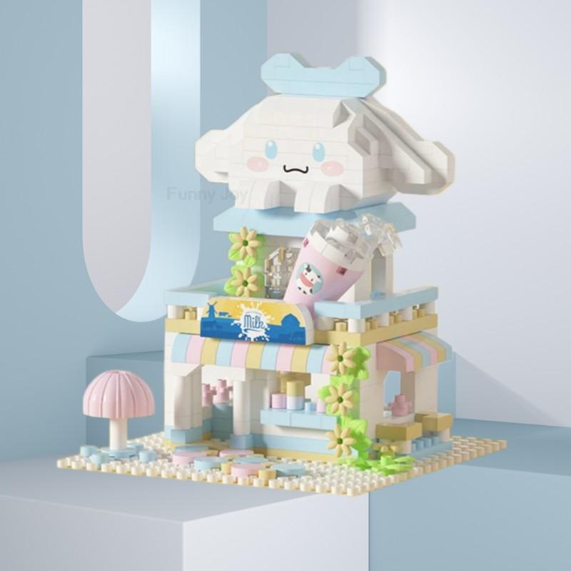 Cartoon Anime  Blocks Kuromi My Melody Cinnamoroll Mouse Building Blocks Doll Toy Kids Birthday Gift