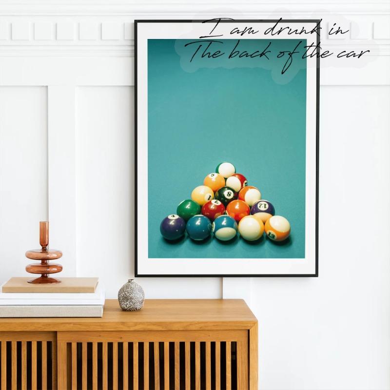 8 Ball Aesthetic Print Canvas Poster 8 Ball Wall Decor Billiards Wall Decor Gaming Room Lucky Decoration Modern Wall Art Picture