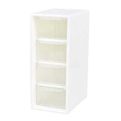 Caja de almacenamiento de cosméticos de escritorio, 4 unidades de cajones, contenedor, caja organizadora pequeña