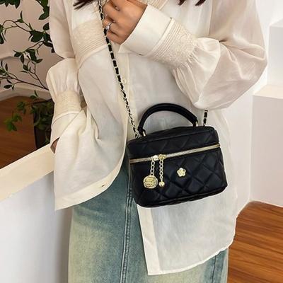 Frühling und Sommer neue Diamantketten-Tasche modische vielseitige Schulter-Umhängetasche tragbare Mini-Eimertasche