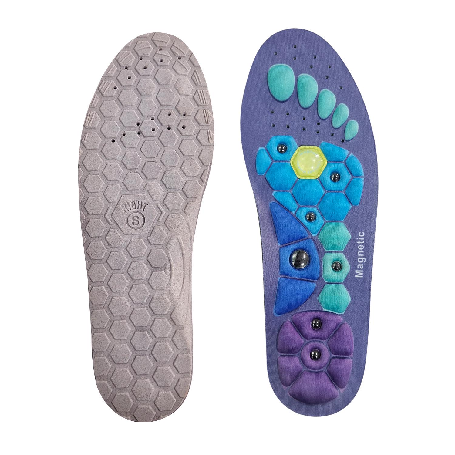 

Magnetic Therapy Massage Insoles, Cut-to-Fit, Sweat-Absorbent, Breathable, Unisex Small