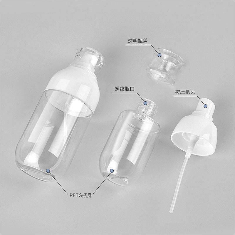 PETG Lotion & Spray Bottles 30-180ml, Light-Proof Portable Refillable Containers with Pump or Mist Cap
