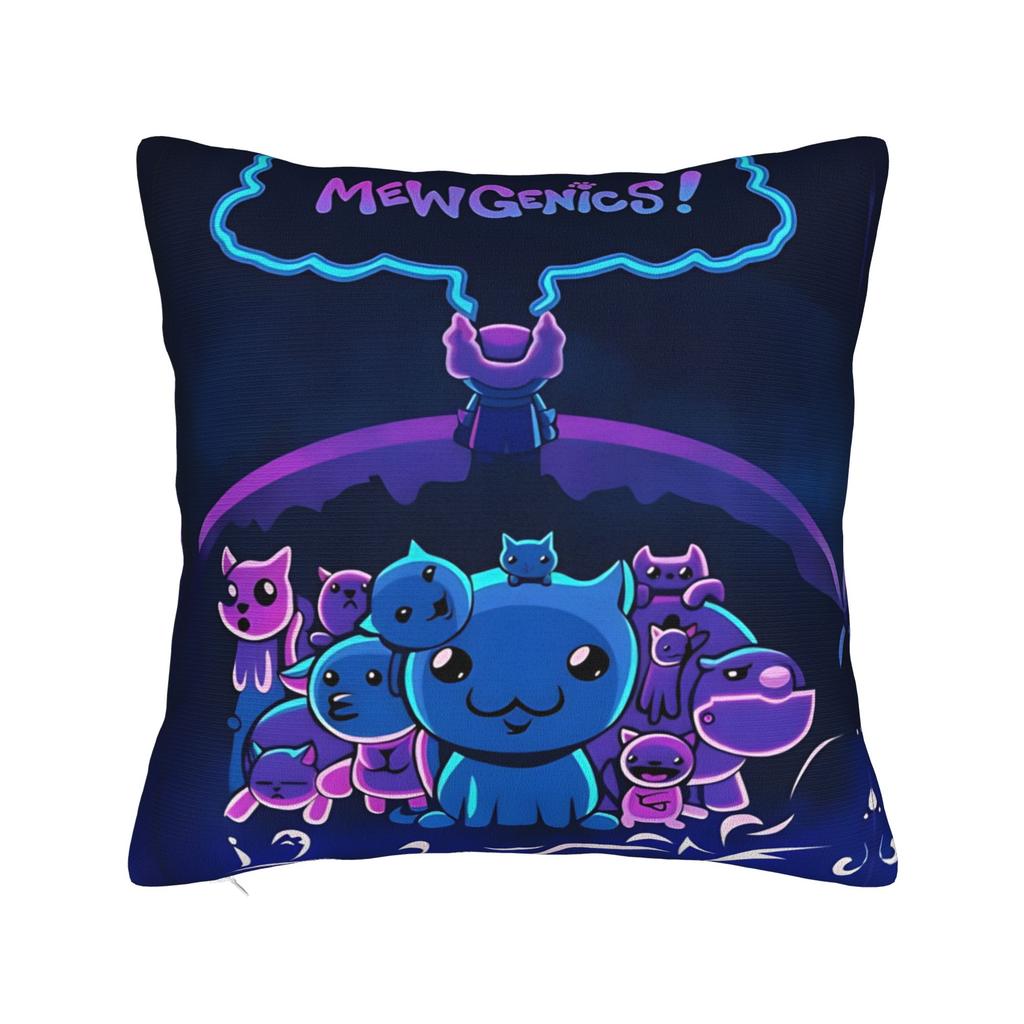 Mewgenics  Roguelike Hit Mutant Feline Square Pillow Cases  Cushion Covers Vintage Zipper Decor Pillowcase for Sofa cm
